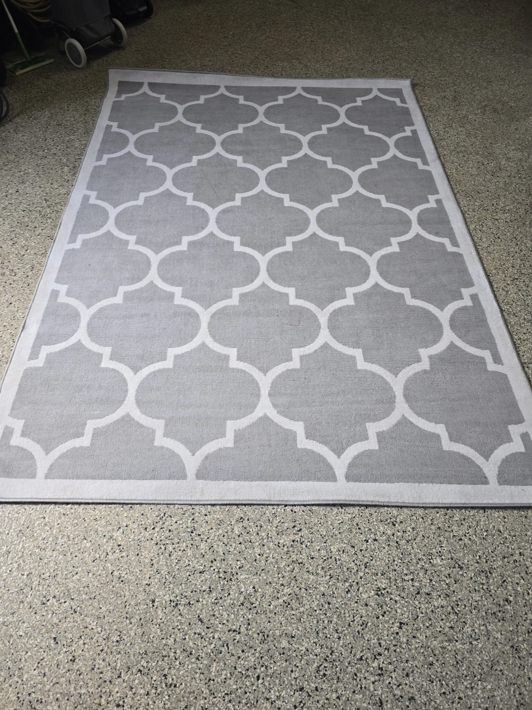 Grey Quatrefoil Area Rug