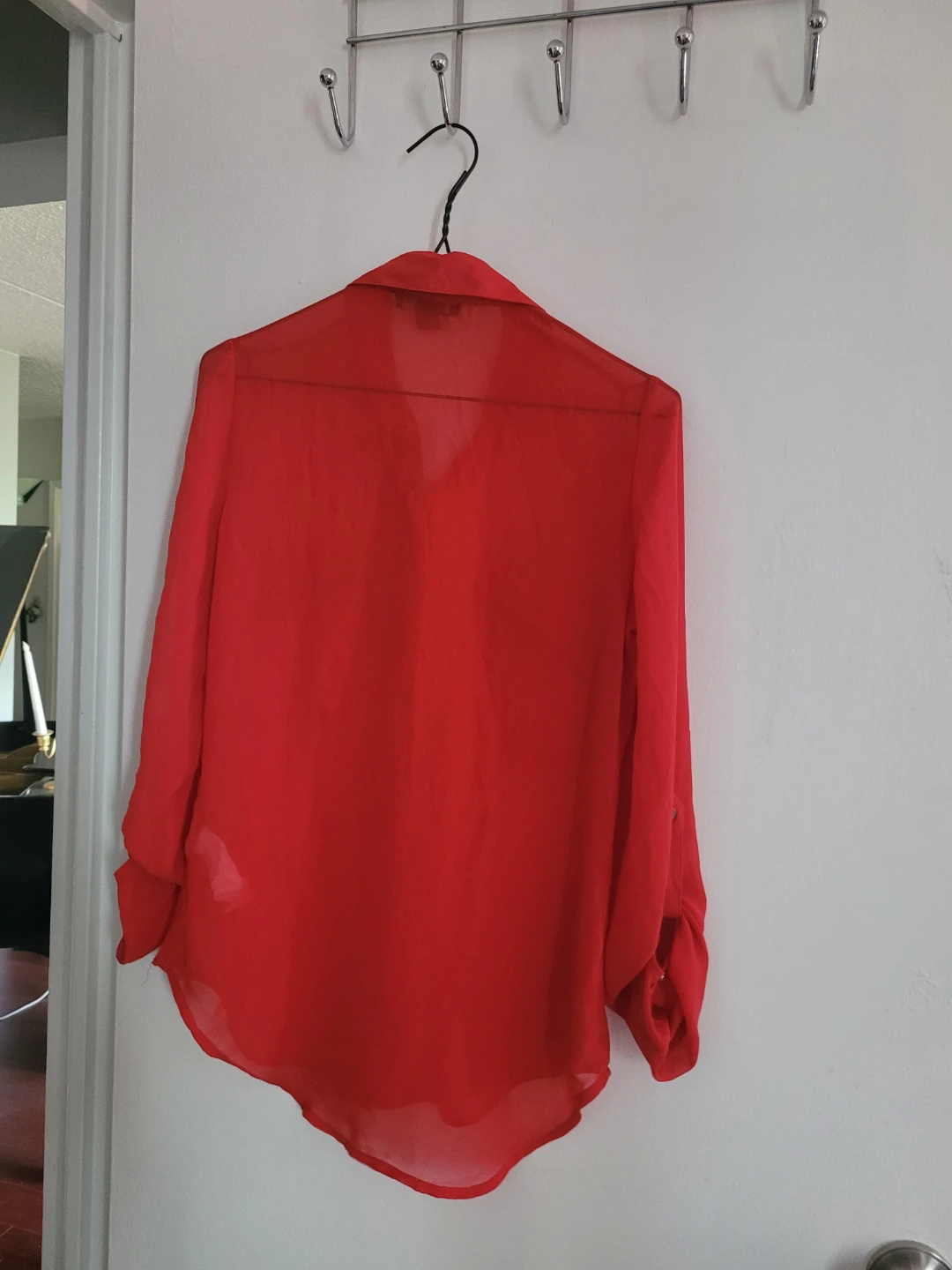 Sheer Red Blouse - photo 2