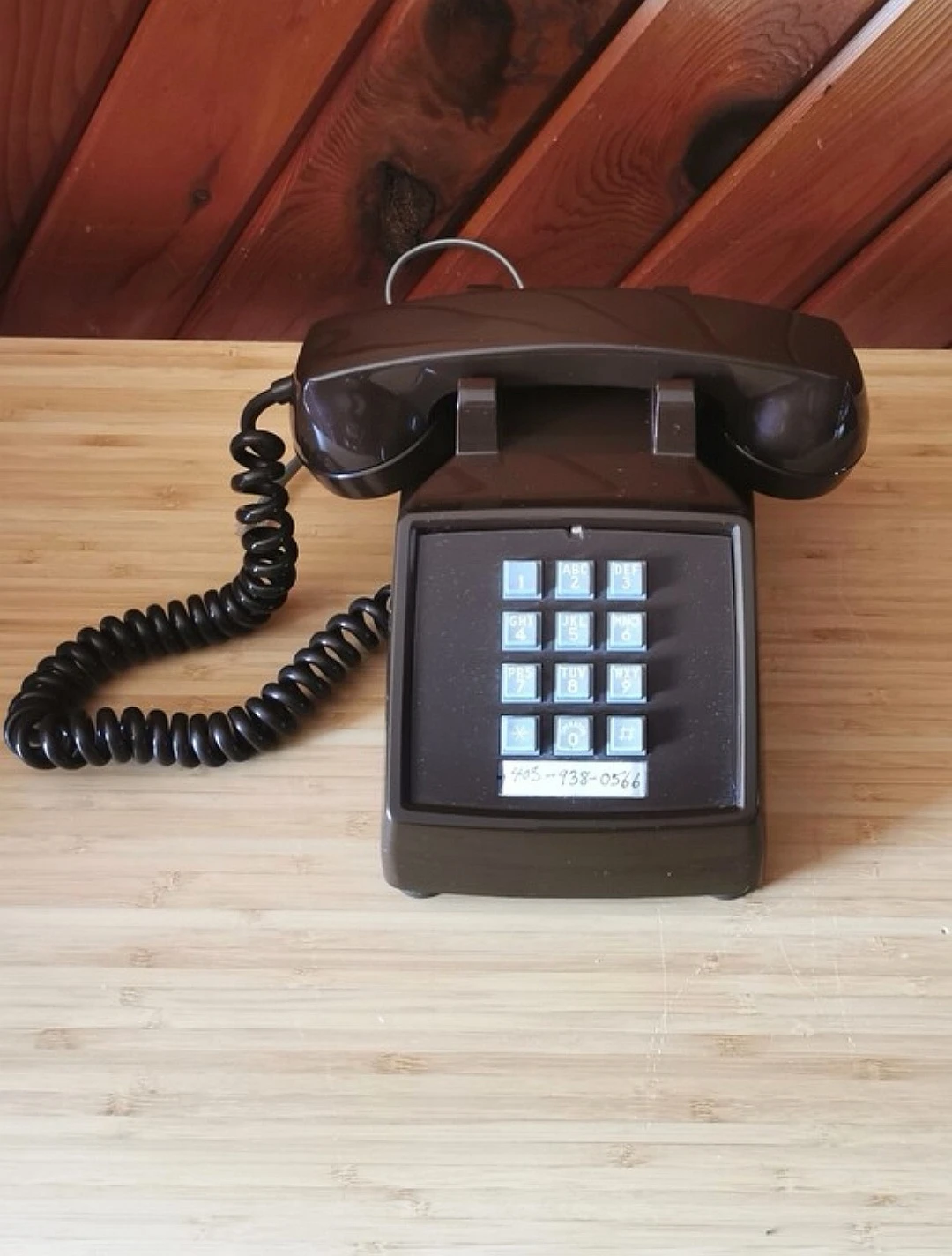 Vintage Northern Electric Brown Push Button Telephone