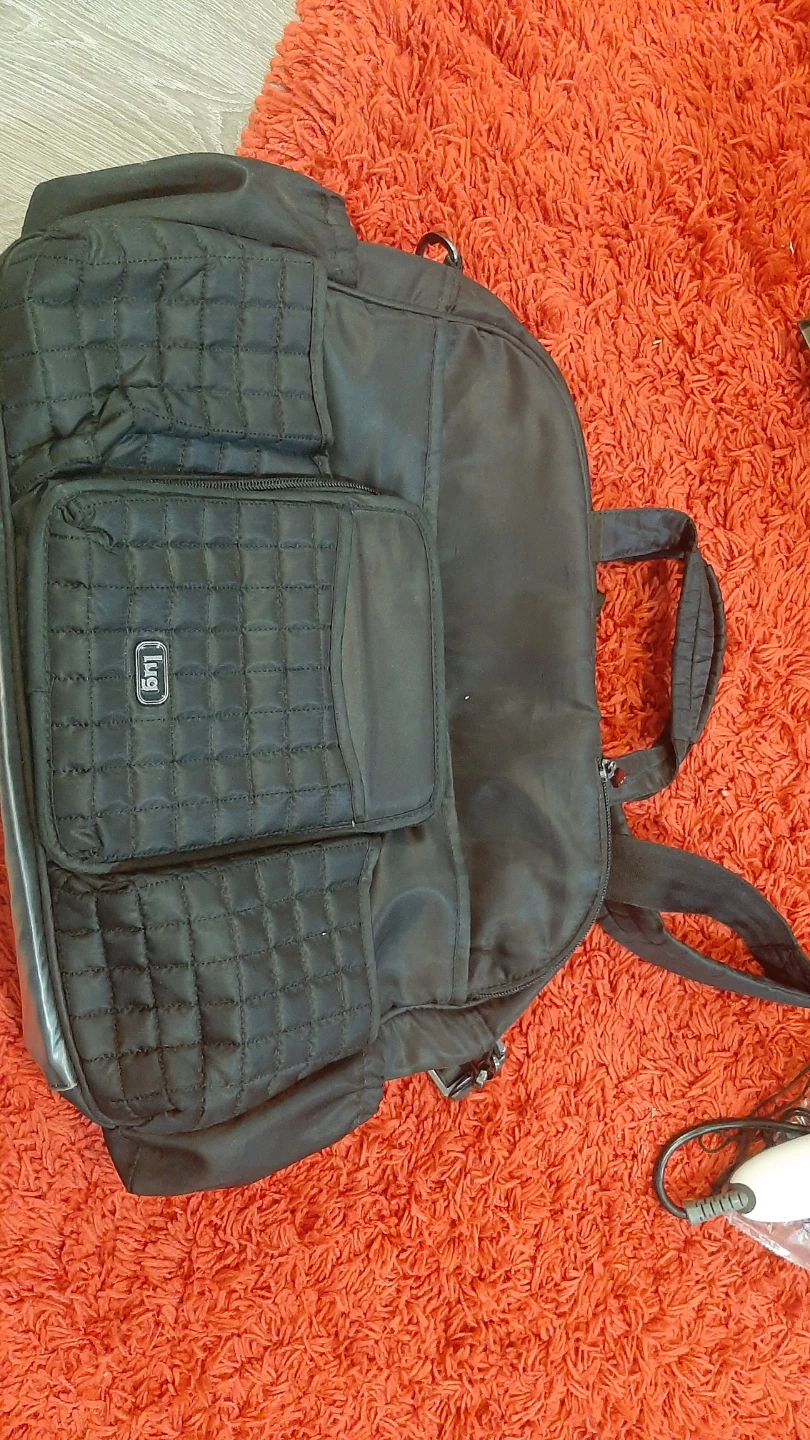 Lug Black Nylon Shoulder Bag
