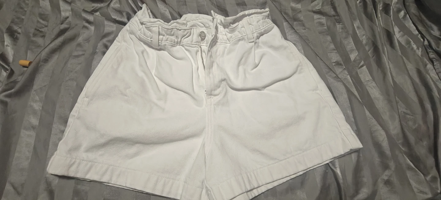 Zara White Denim Shorts