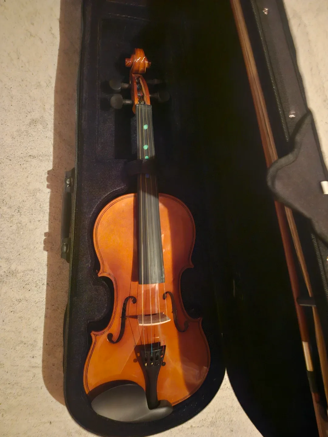 Violin with Case and Tuner