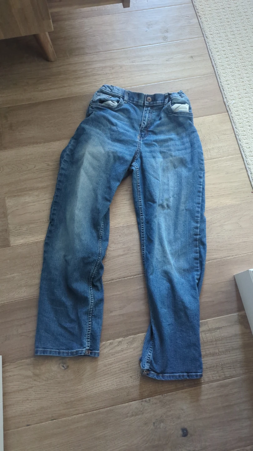 Blue denim jeans