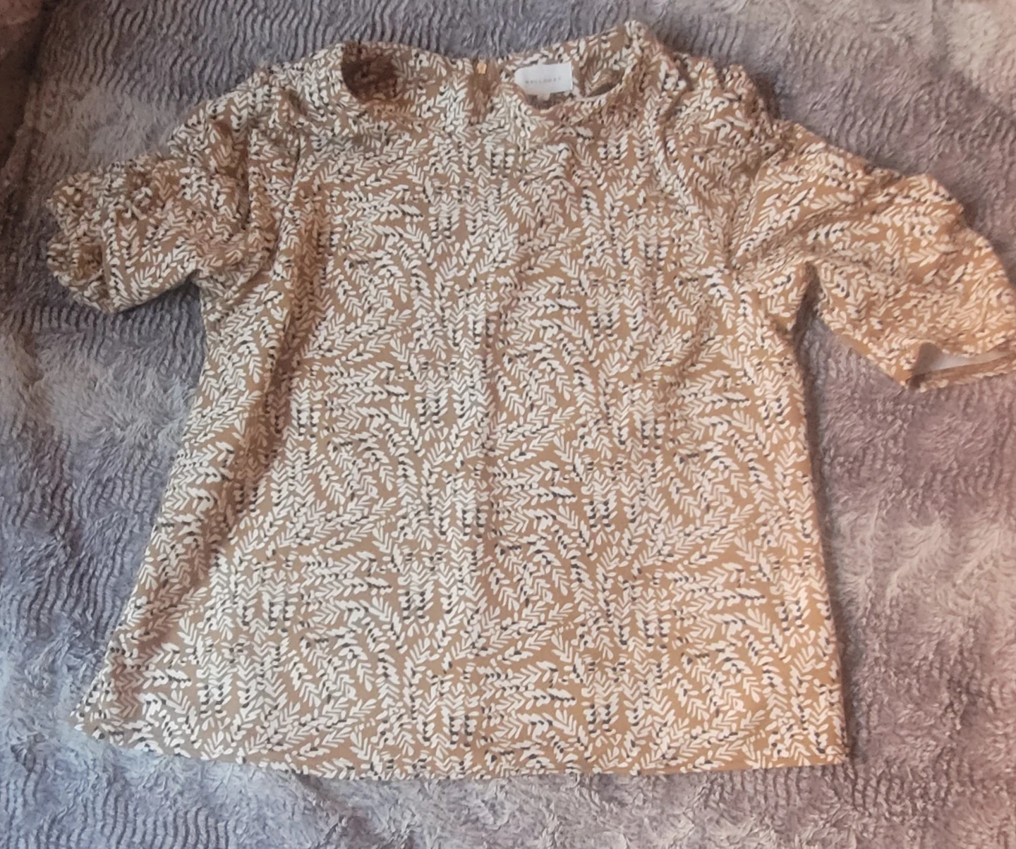 Brown Floral Print T-Shirt