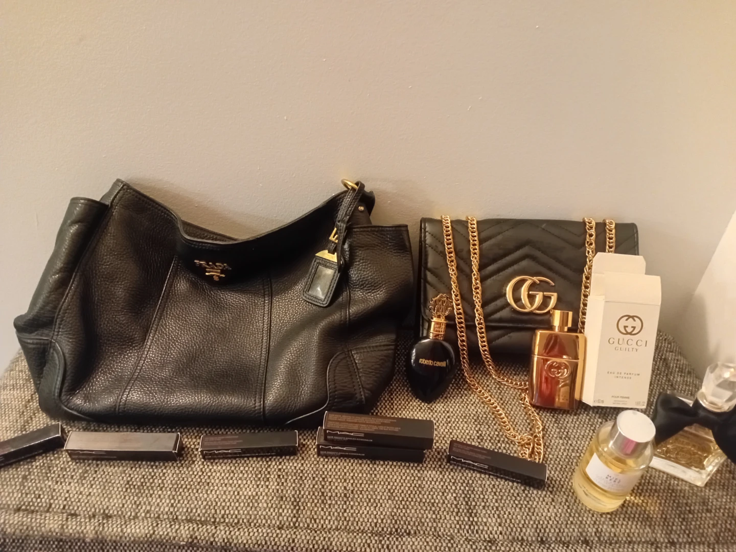 Prada Leather Handbag & Gucci Guilty Eau de Parfum Intense 75ml