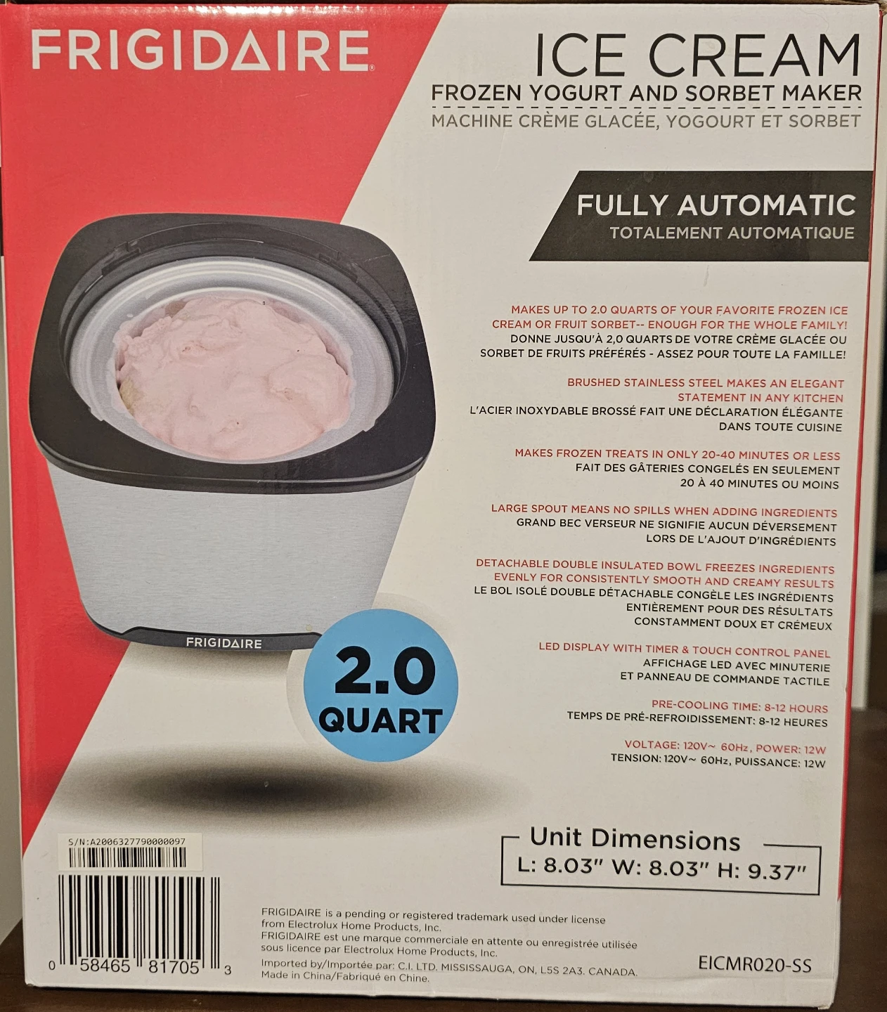 NEW - Frigidaire 2.0 Quart Ice Cream Maker - photo 2