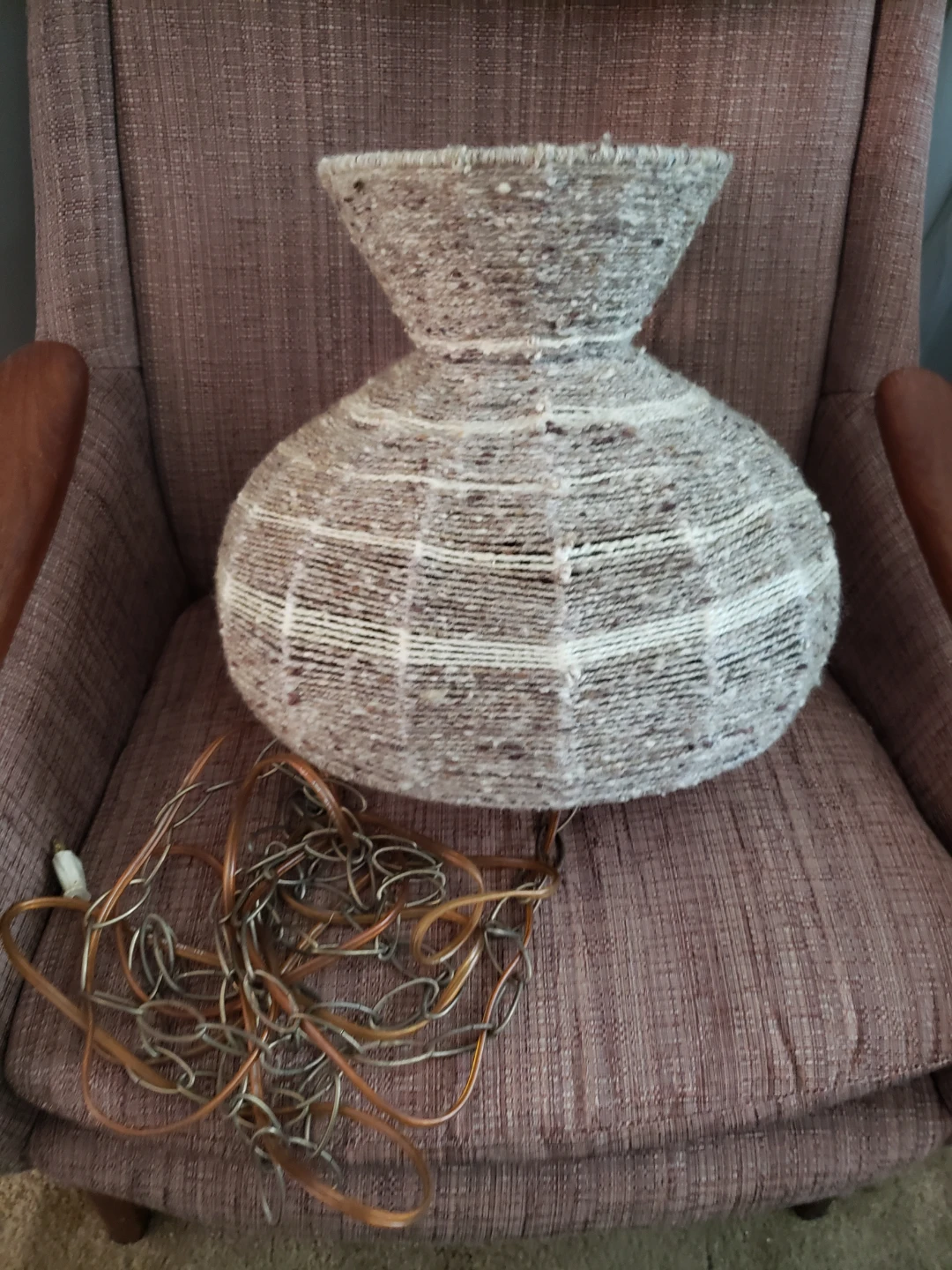 Woven Hanging Pendant swag light - photo 2
