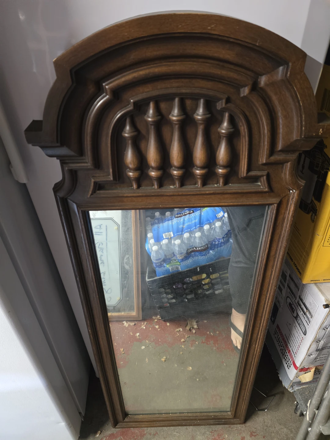 Plastic wooden mirror - photo 2