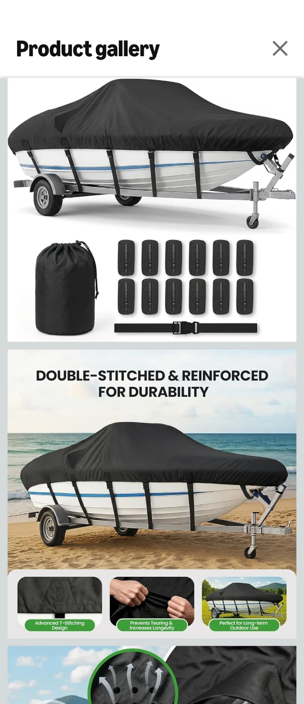 WAYTULES Boat Cover 16'to 18.5'