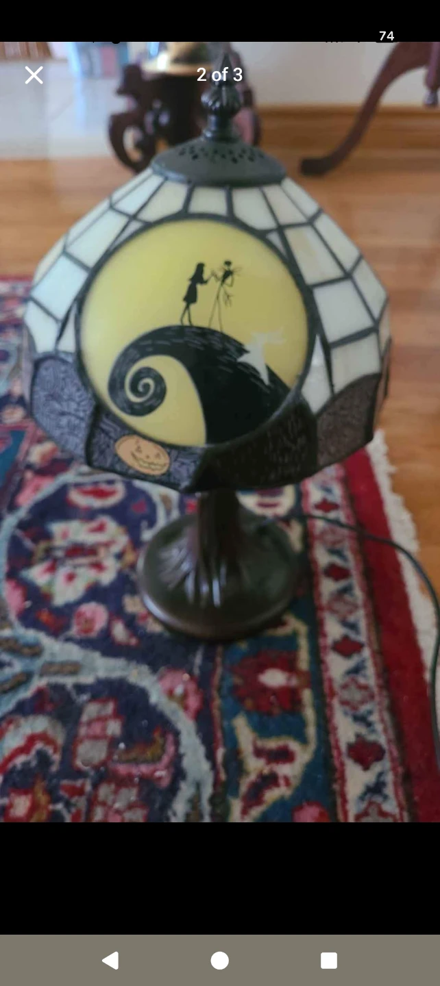 Rare Neca Nightmare Before Christmas Tiffany Style Lamp - photo 2
