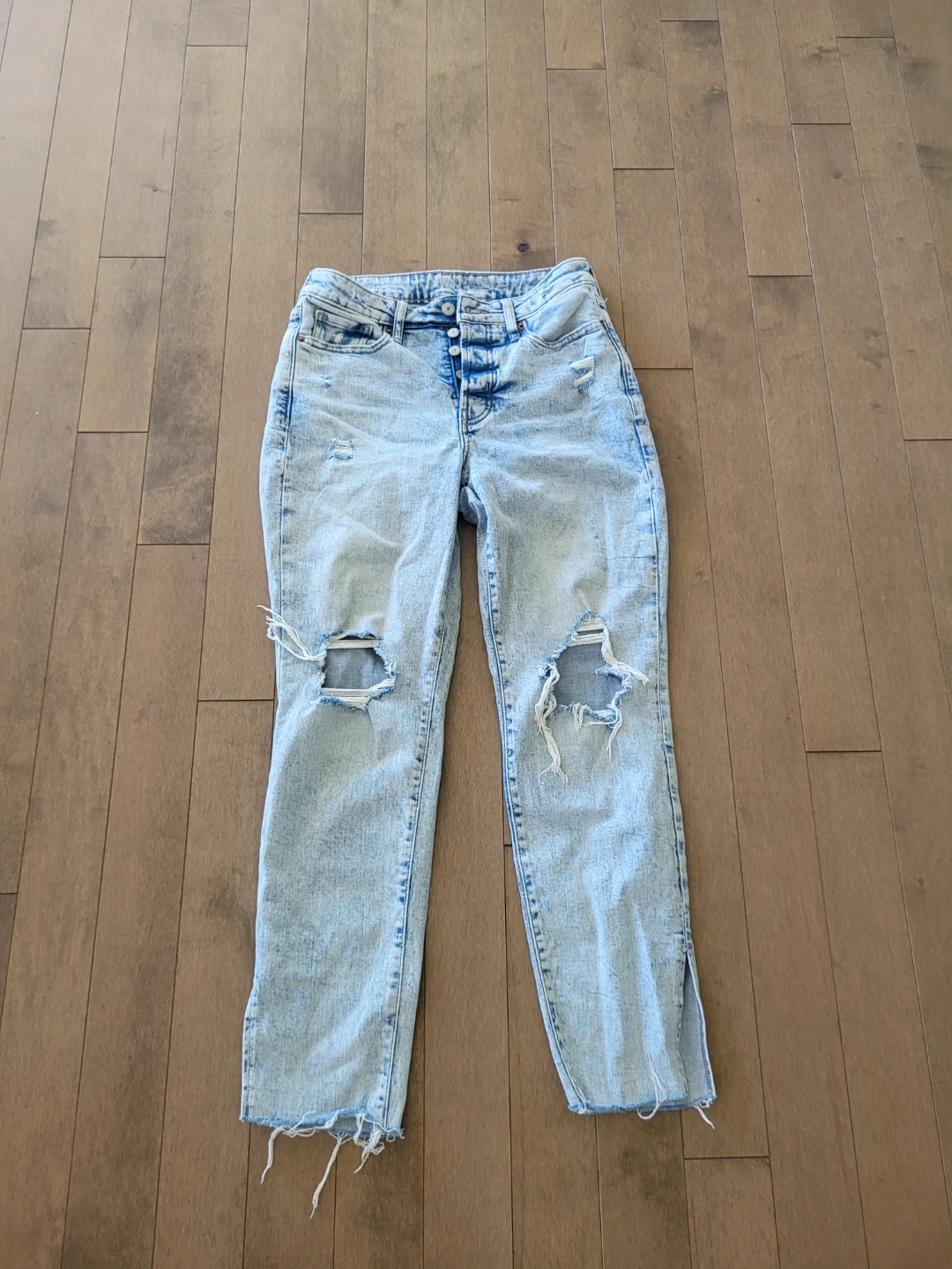 Ripped Acid Wash Jeans