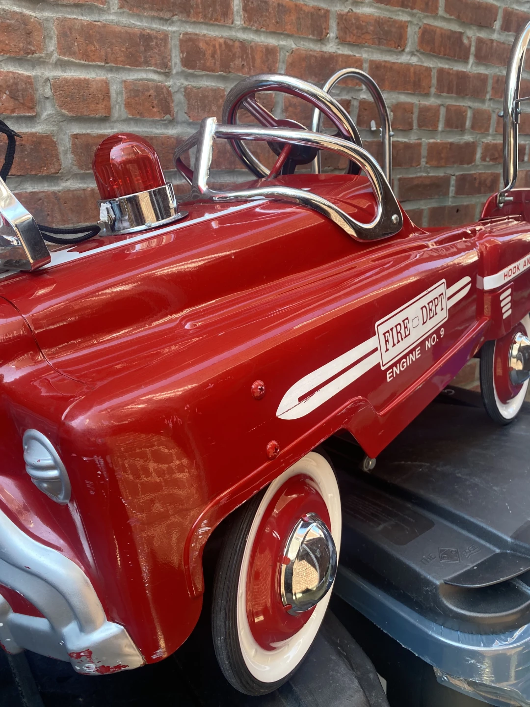 Red Fire Dept. Engine No. 9 Pedal Car