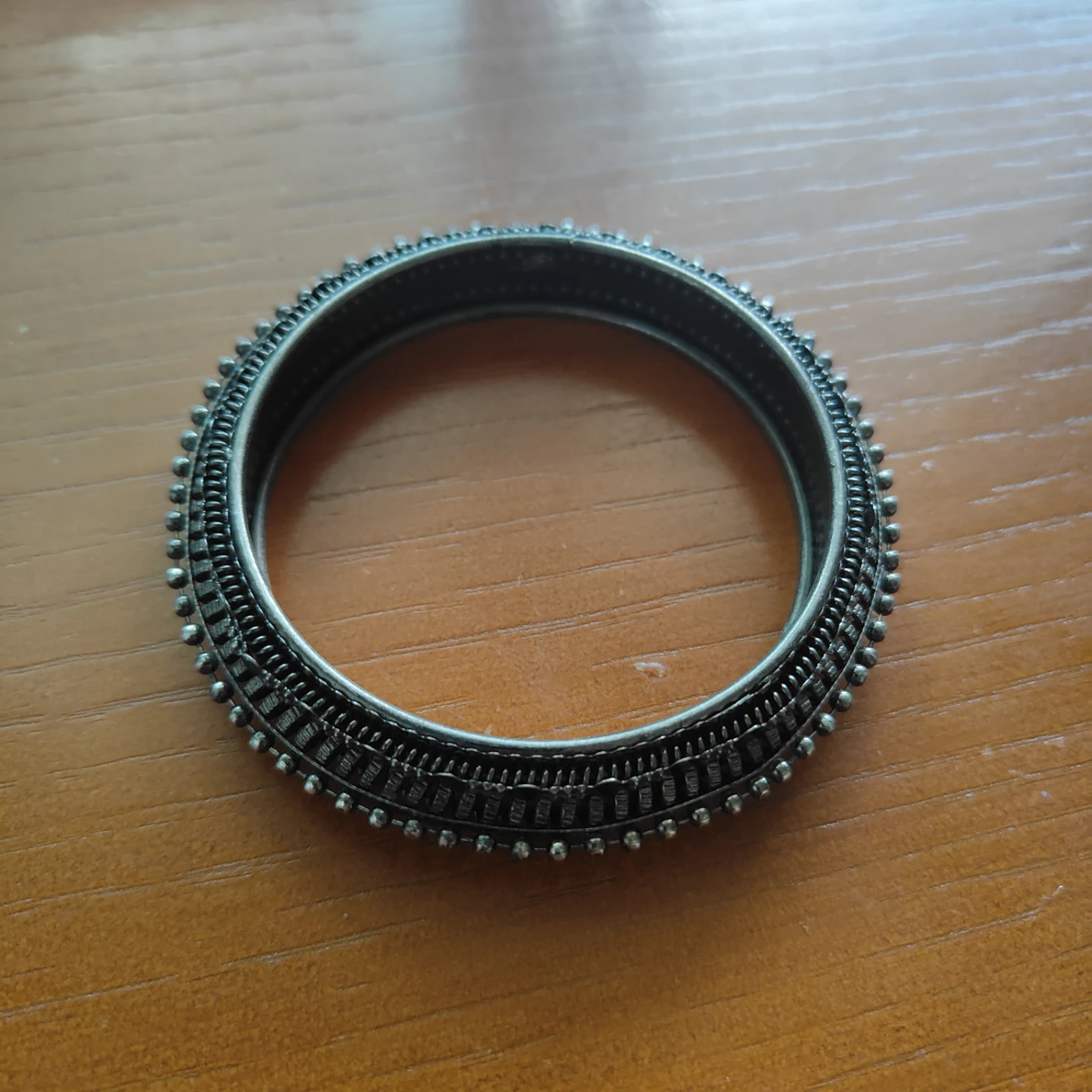 Black metal bangle