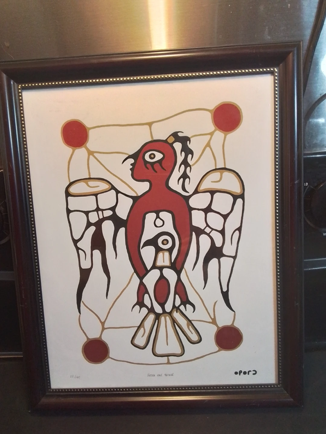 Christian Morrisseau "Potan and Norval" Framed LEP with COA