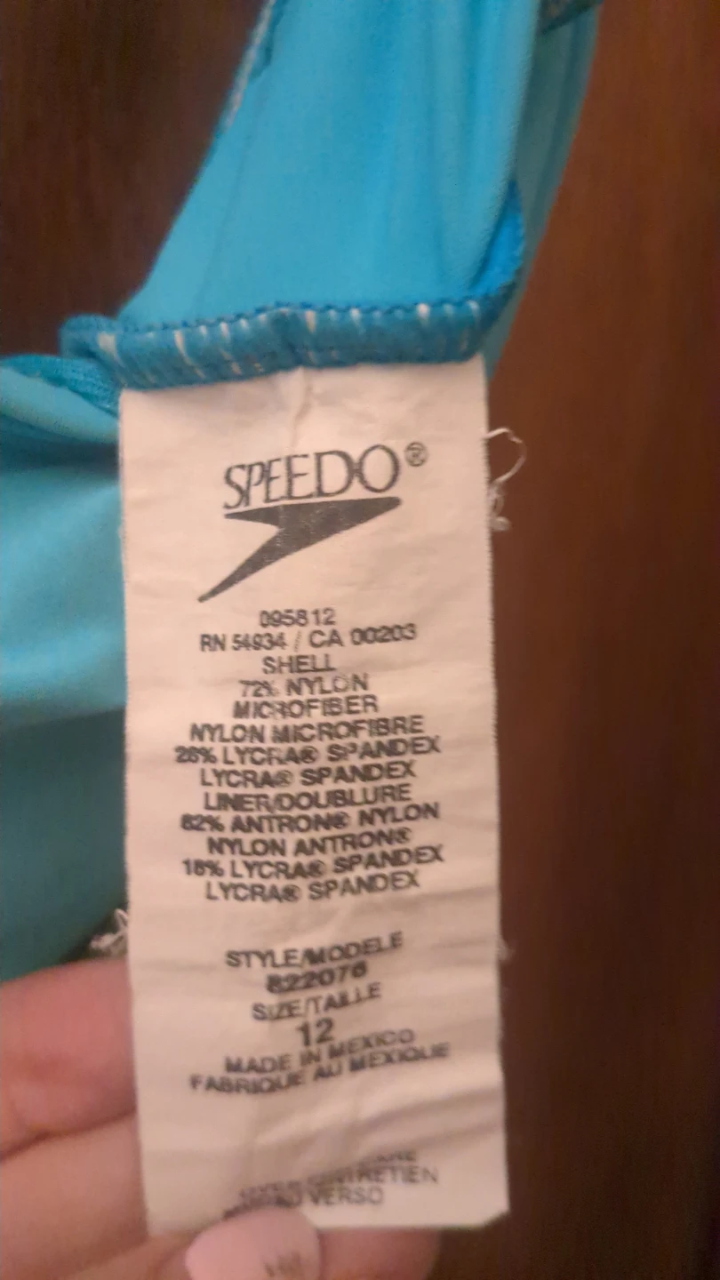 Speedo Blue One-Piece Swimsuit Size 12 - photo 2