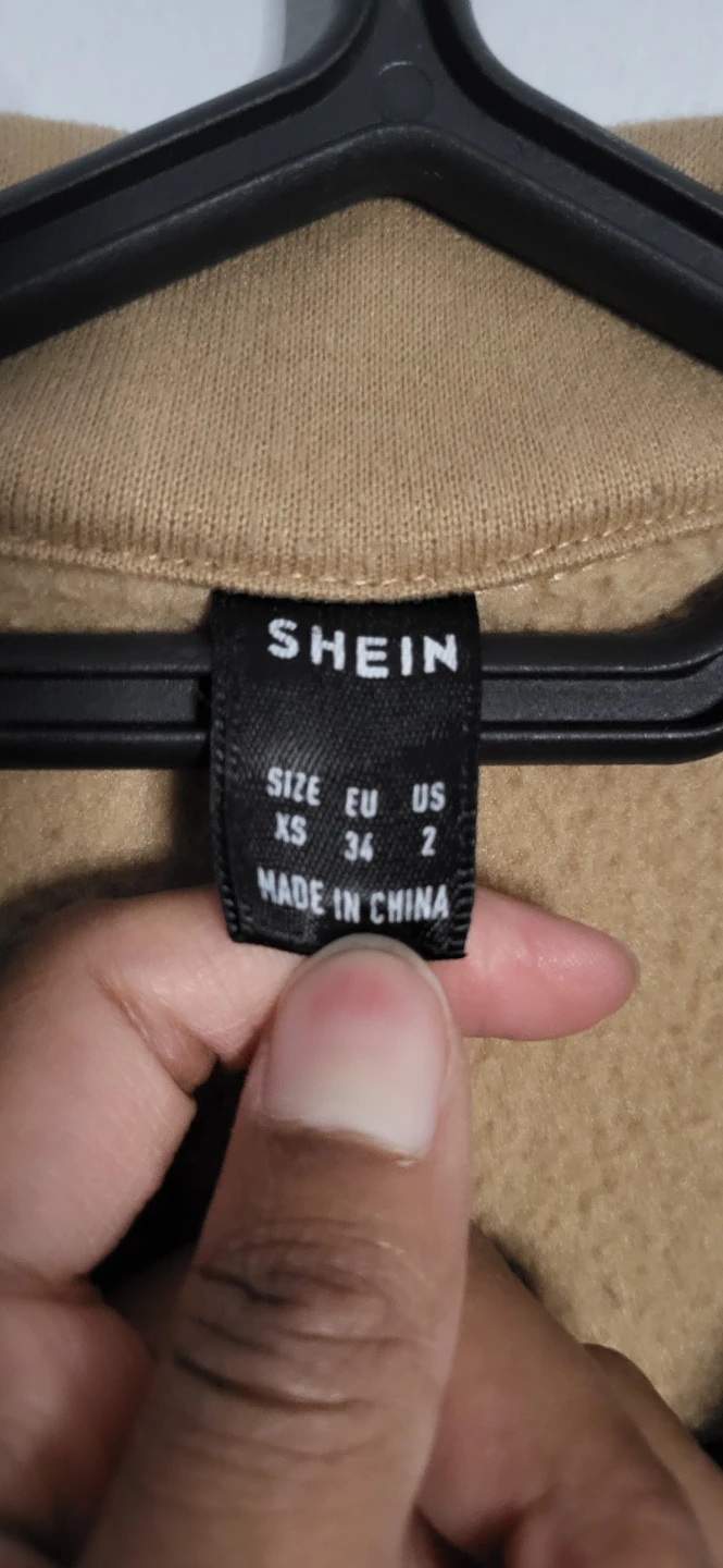 SHEIN Tan Quarter Zip Fleece Pullover⚽ - photo 2