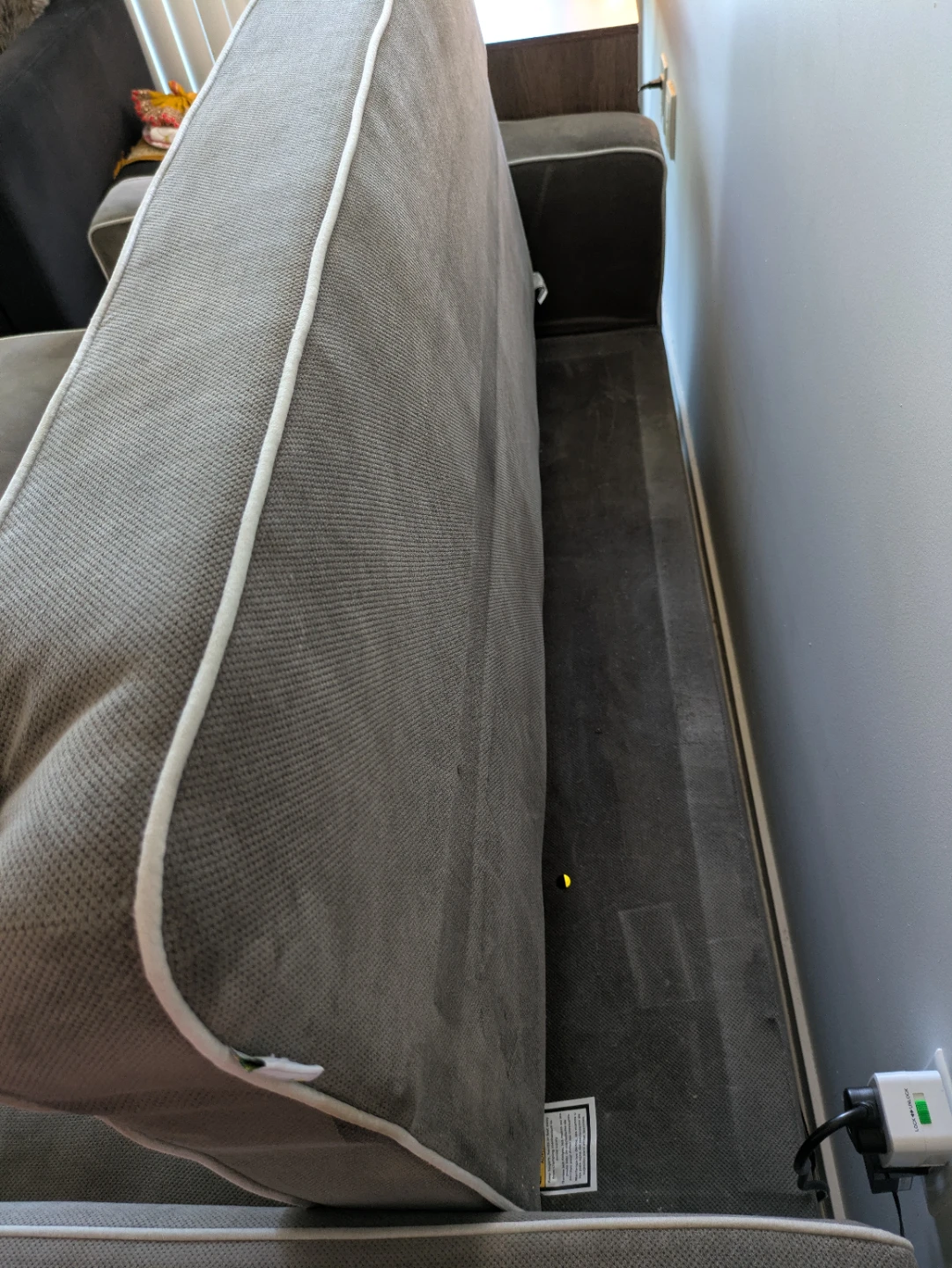 Grey Loveseat Sofa Bed with Ottoman - photo 2