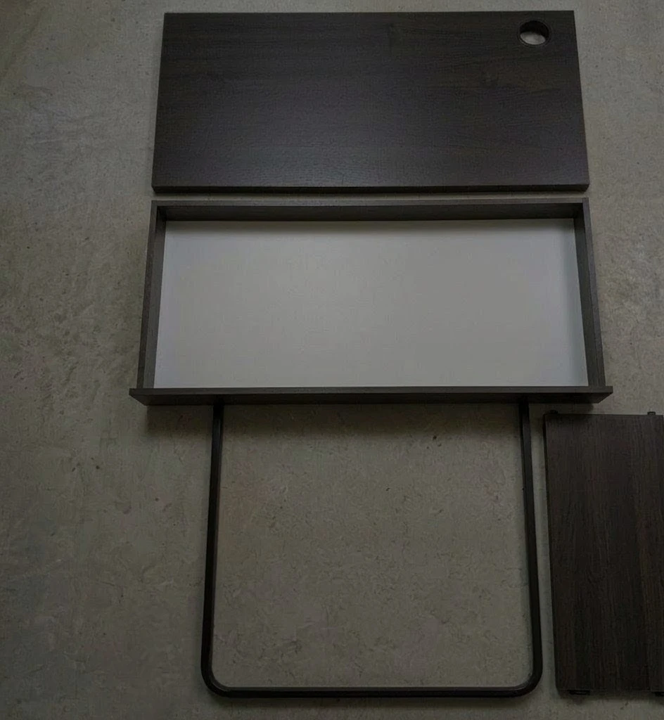 IKEA table with Chair - Black Faux Leather both for $35 - photo 3
