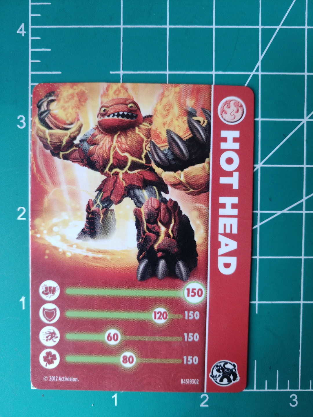 Skylanders Giants Hot Head Trading Card