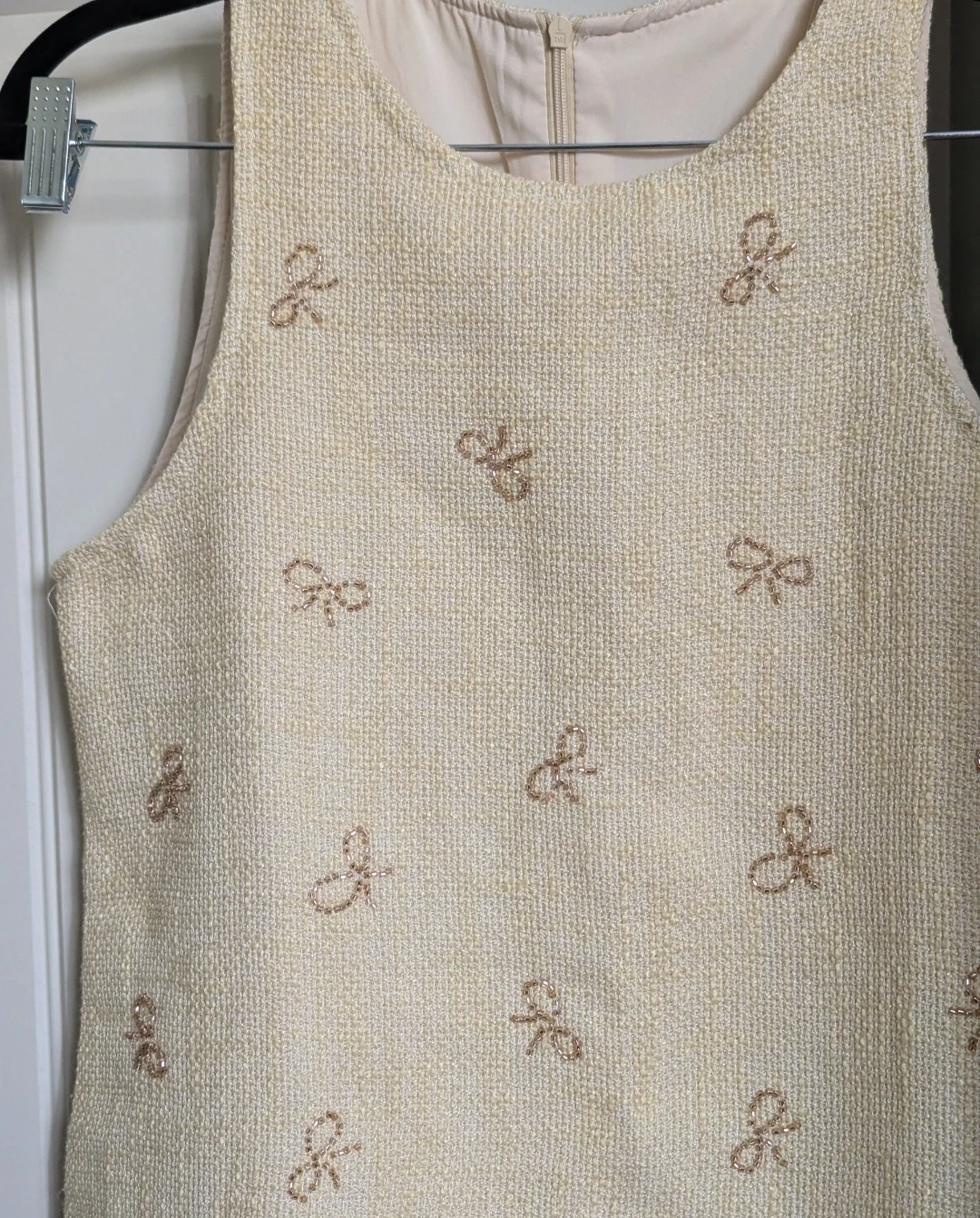 Cream Bow Detail Sleeveless Dress - photo 2