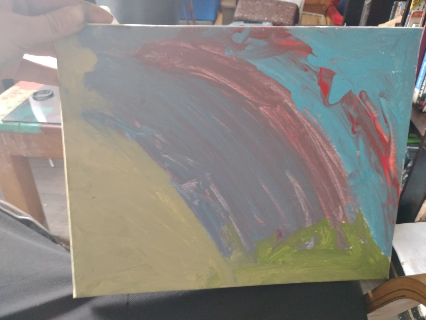 Abstract Painting on Canvas - photo 2