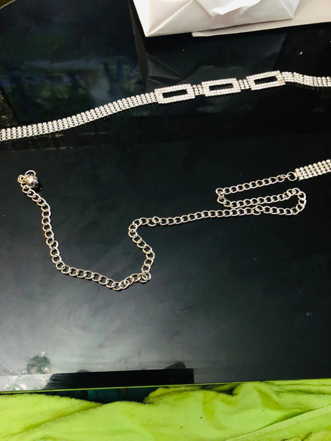 LUNALI Bijoux Silver Tone Rhinestone Chain Belt - photo 5