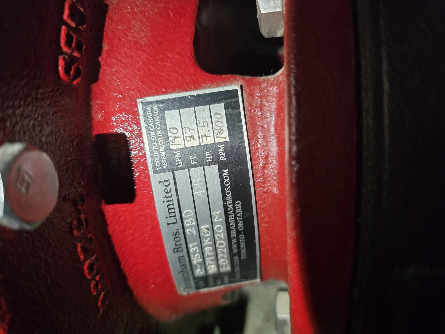 Branham Bros. Limited Pump E-1531 2BD - photo 2