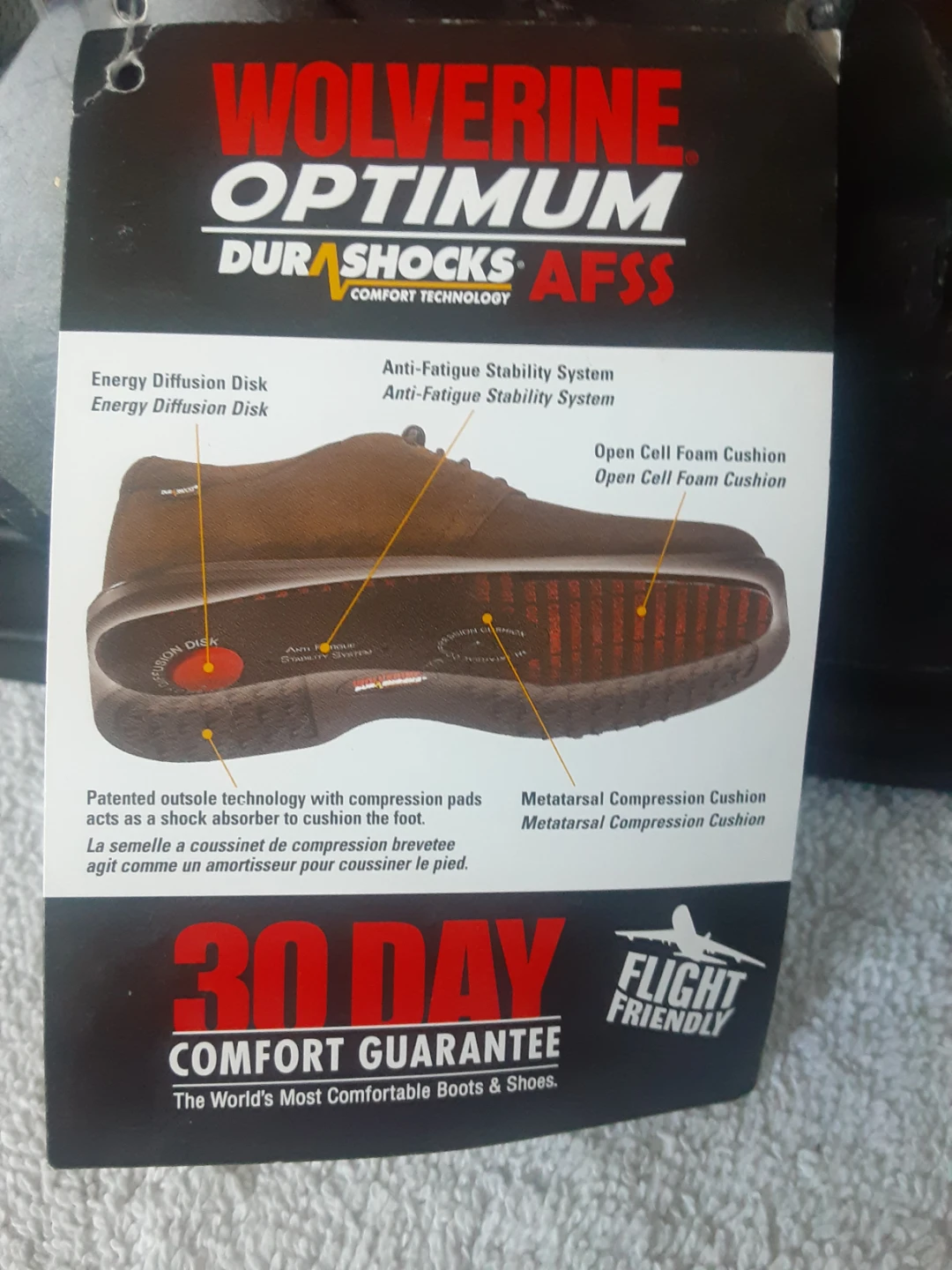 Wolverine Optimum Durashocks Black Leather Safety Shoes - photo 2
