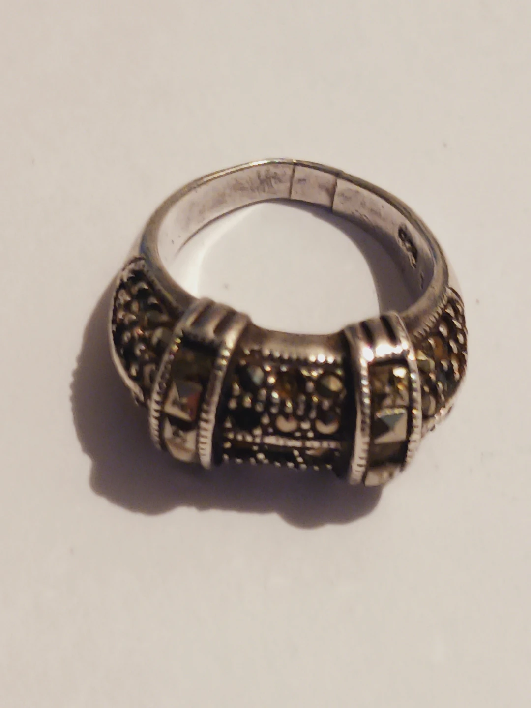Sterling Silver 925 Marcasite Ring. 6.