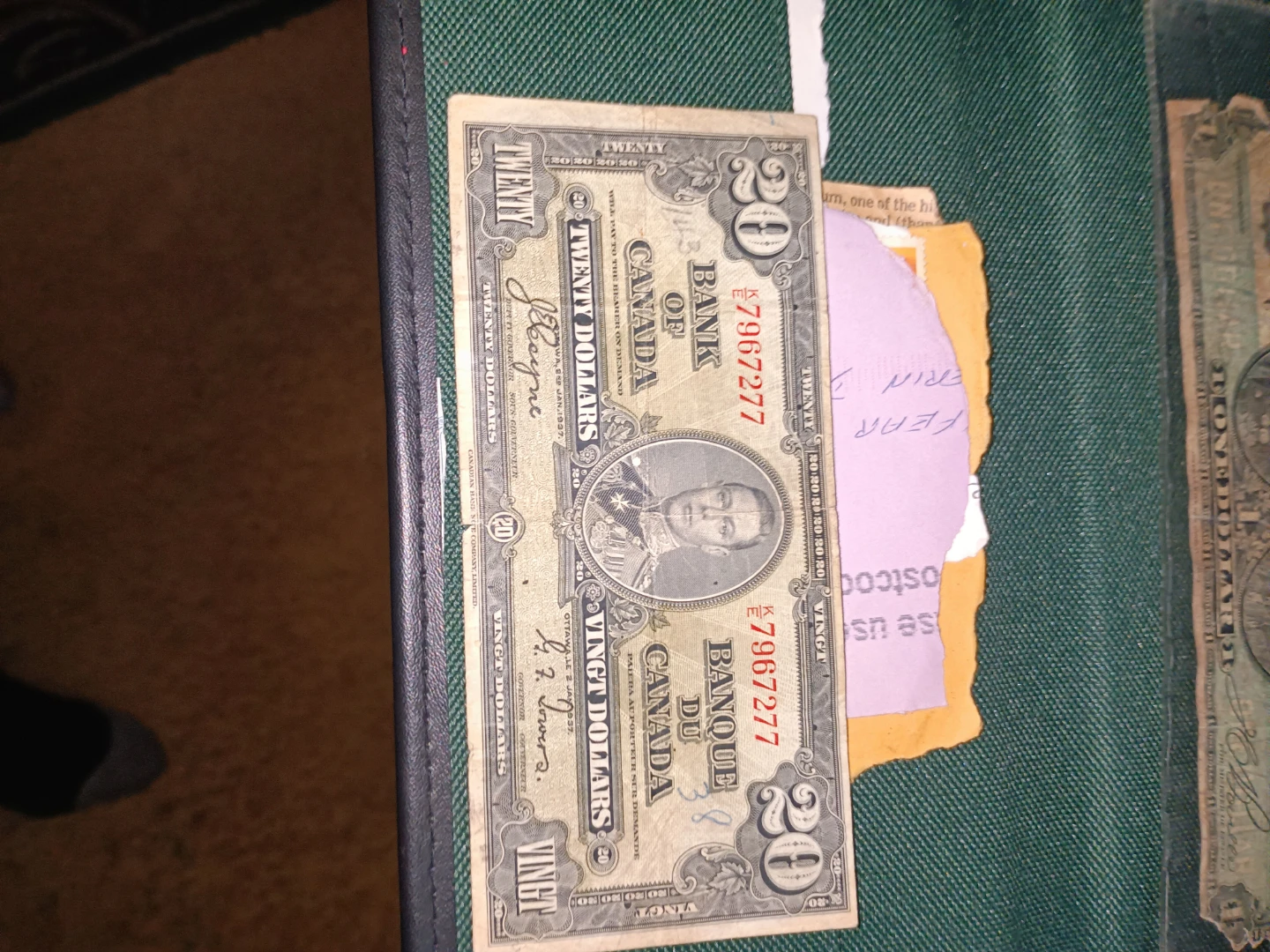 Bank of Canada Twenty Dollars Bill