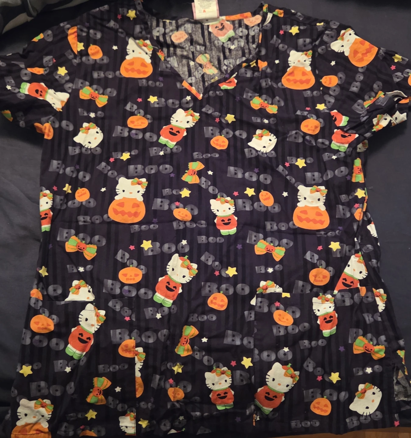 Hello Kitty Halloween Scrub Top