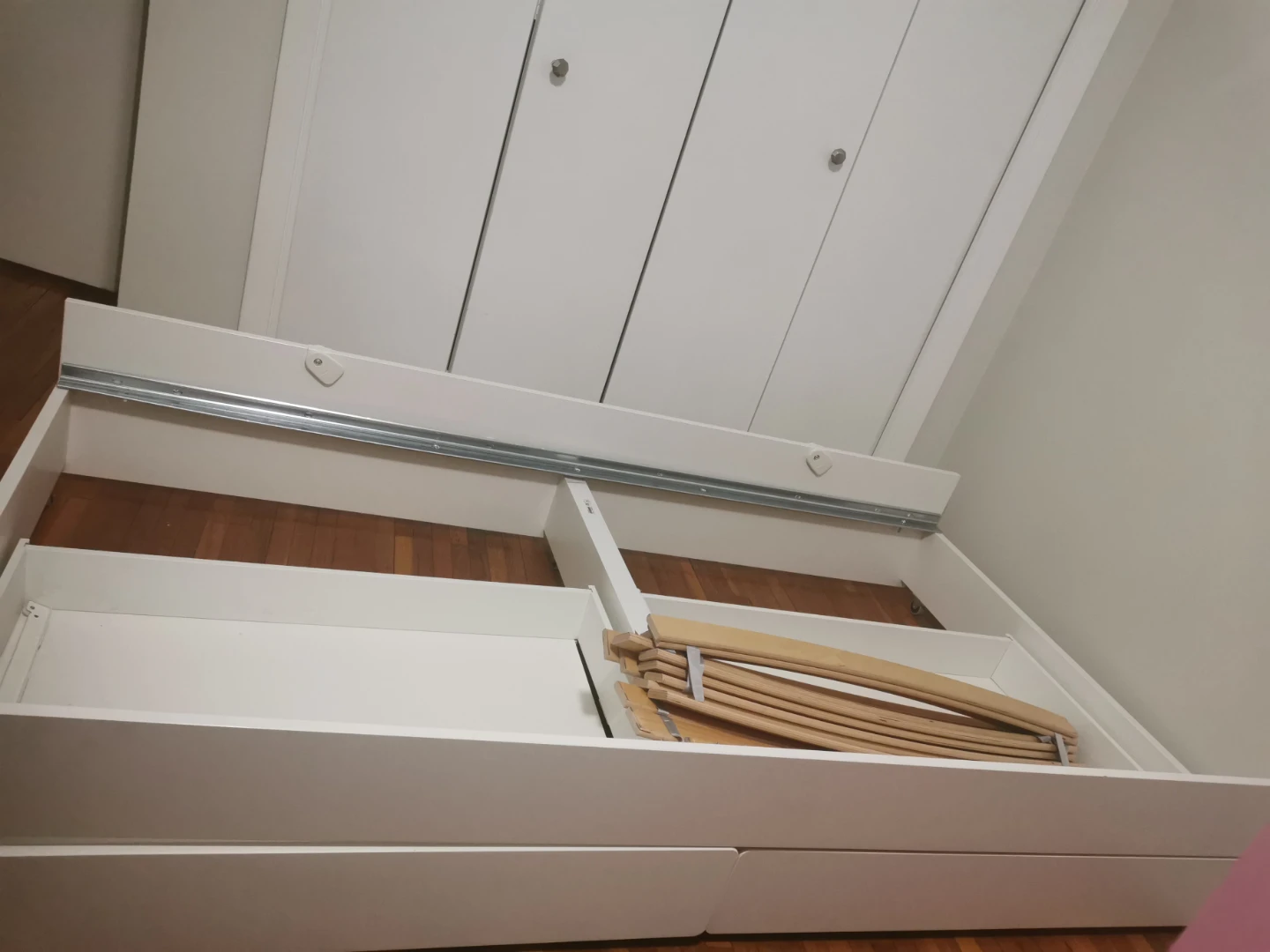 White Storage Bed Frame - photo 2
