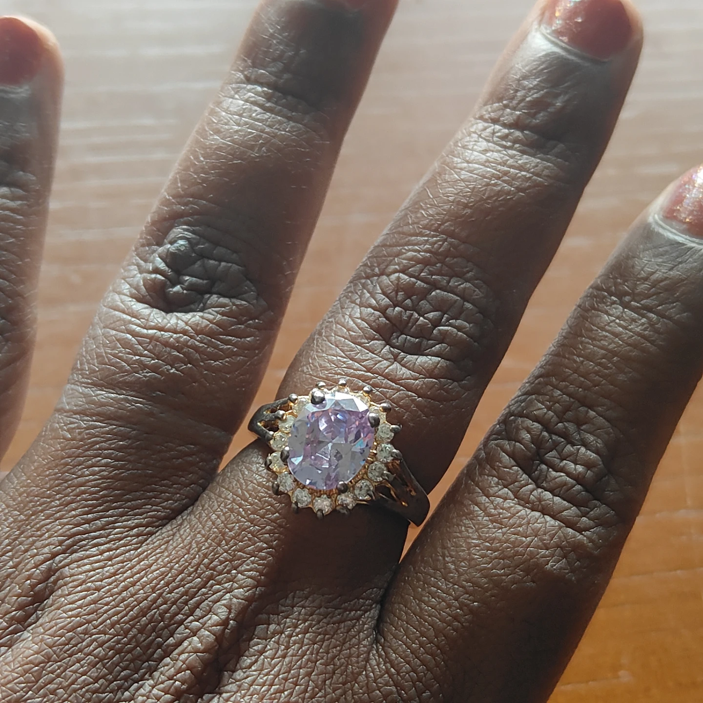 Purple stone ring - photo 2