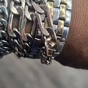 Men's Chain Bracelet - Two-Tone Stainless Steel