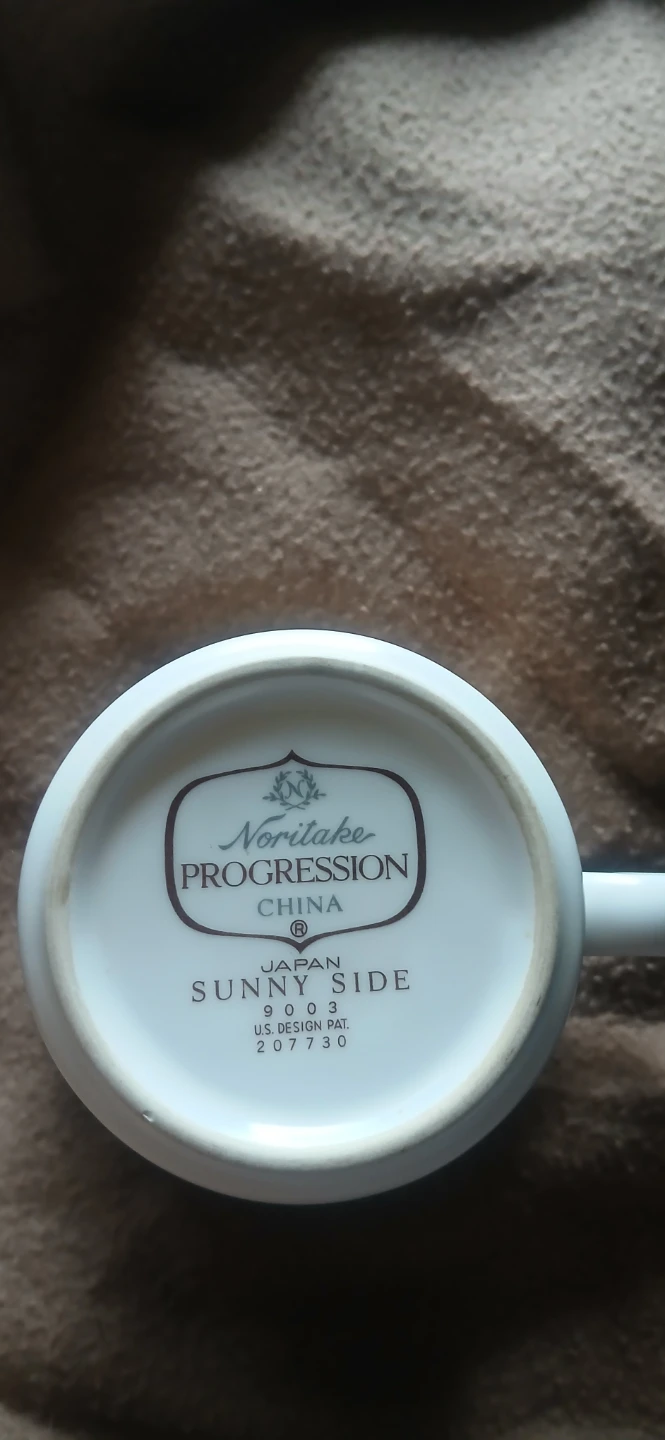 ⚽ Vintage Noritake Progression China "Sunny Side" Mug #9003 - photo 3