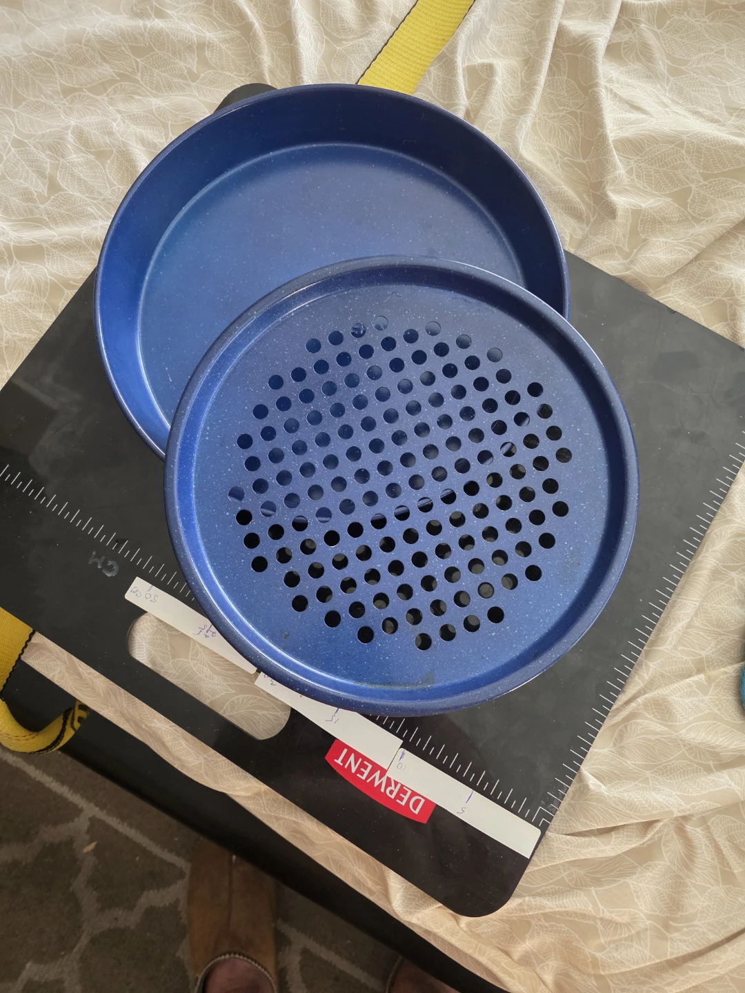 Good Housekeeping Blue Pizza Pan with Perforated Lid