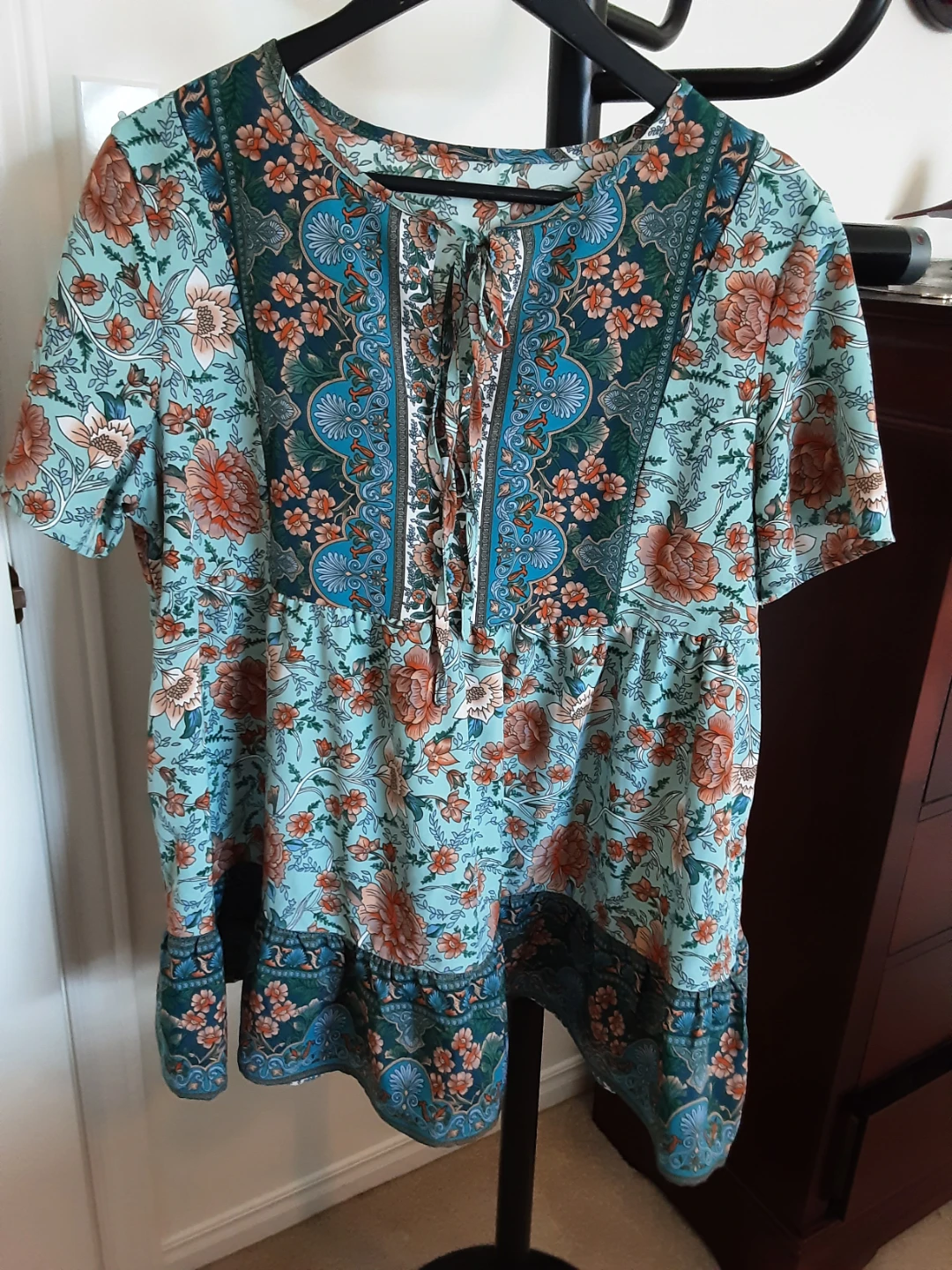 Floral Print Peasant Blouse - photo 3