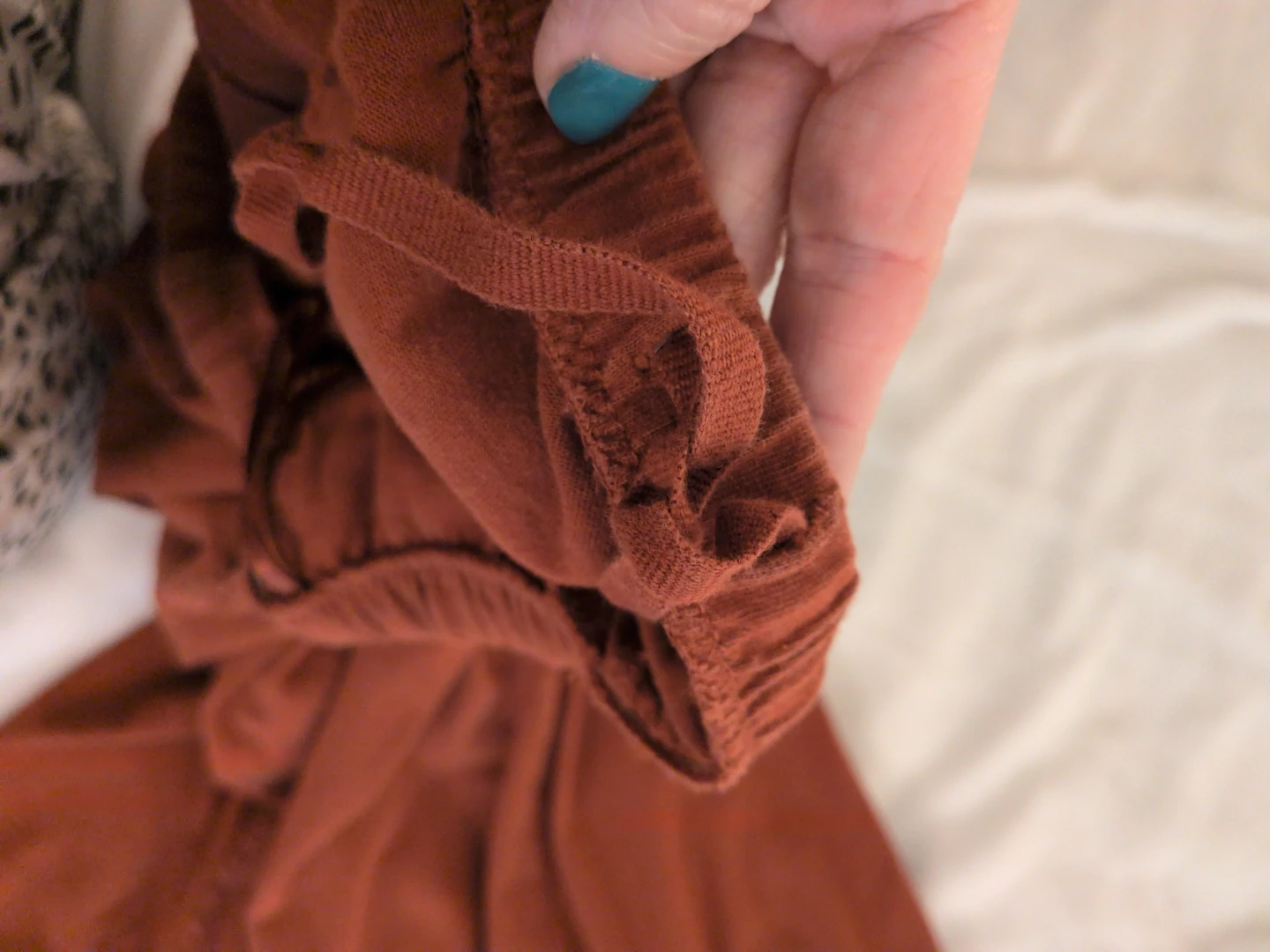 UNIQLO Women's Cotton A-Line Midi Skirt - Rust, Size M - photo 3