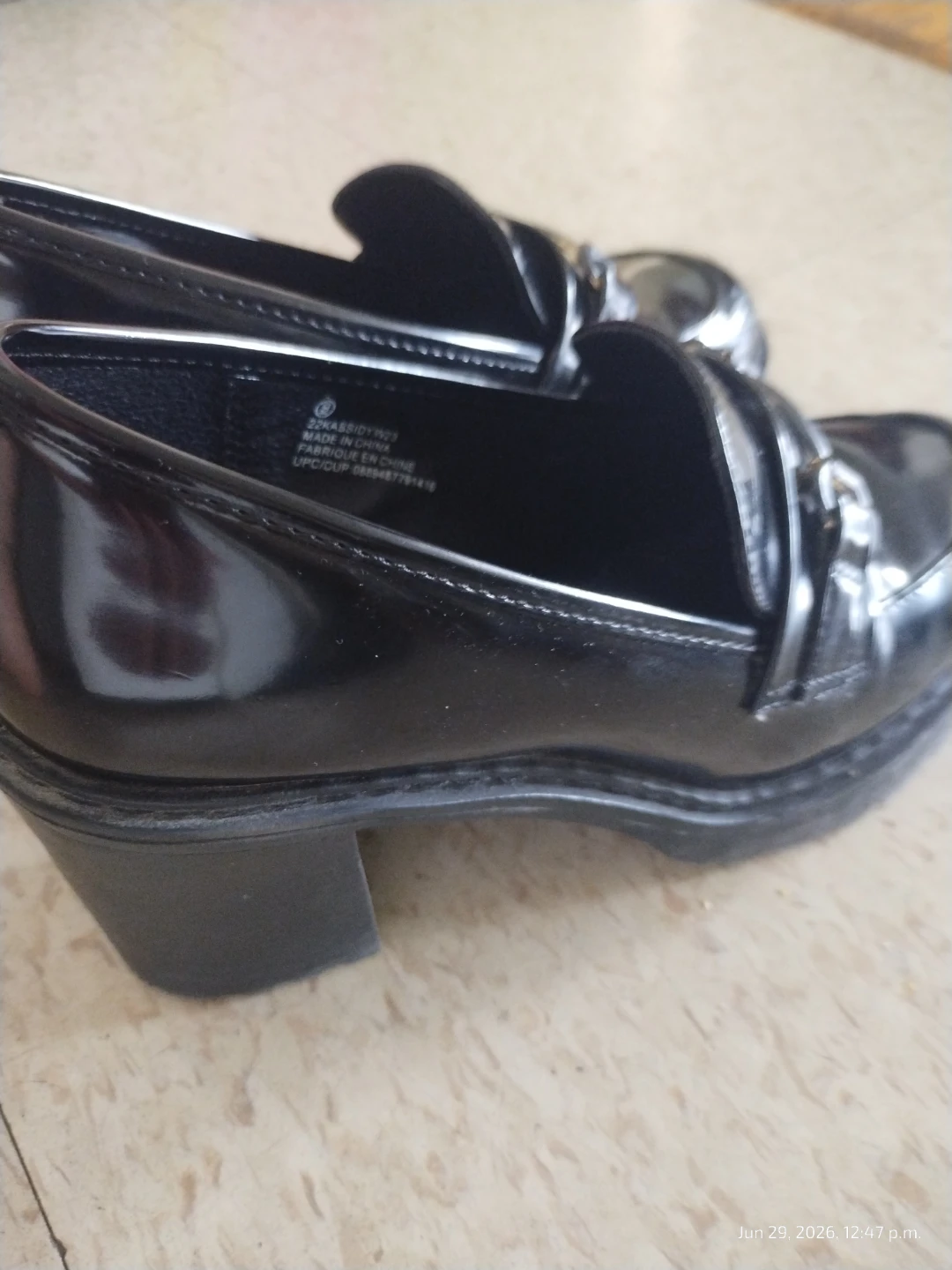 Black Chunky Heel Loafers - photo 2