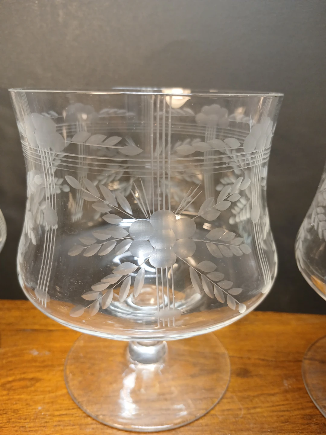 ⚽ Vintage Etched Crystal Cocktail Bowls - photo 5