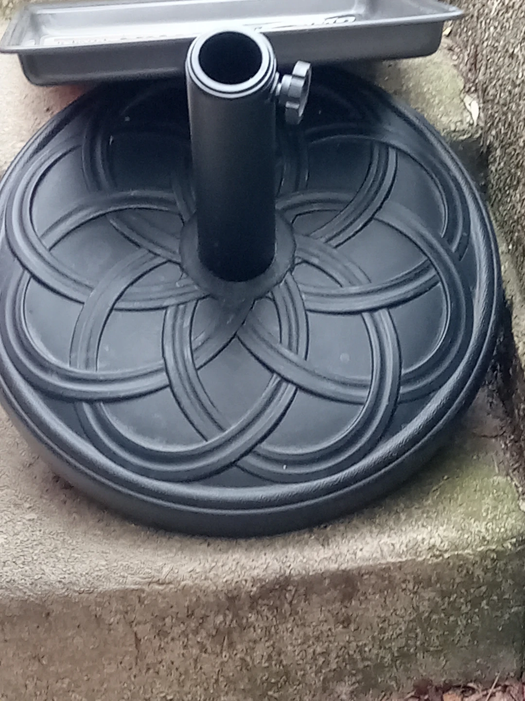 Black Outdoor Umbrella Base Stand
