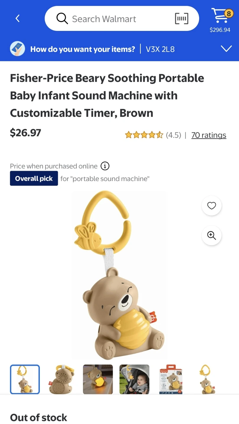 Fisher-Price Beary Soothing Portable Baby Sound Machine - photo 5