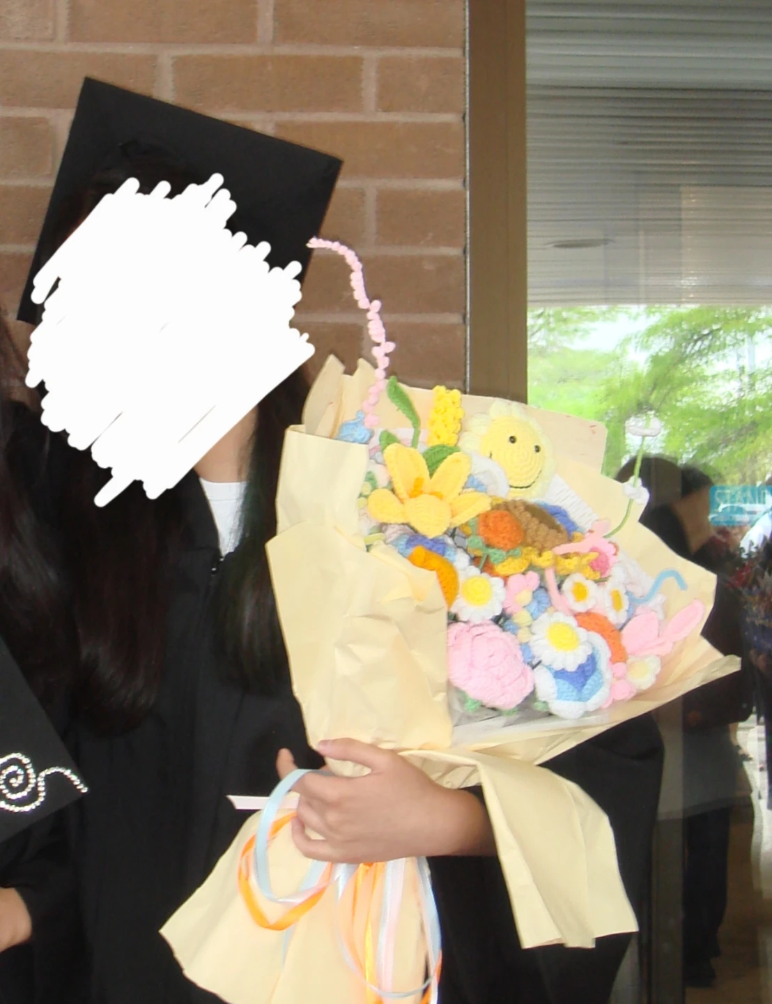 Handmade Crochet Flower Bouquet (Graduation)