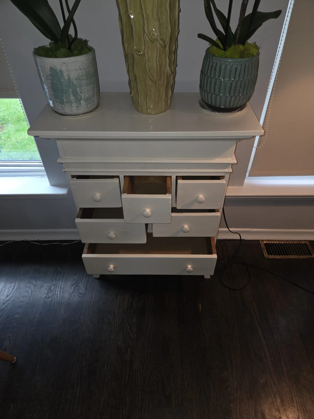 White Tall Dresser with 7 Drawers - photo 2
