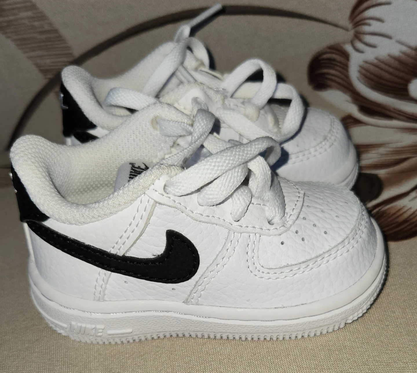 Nike Force 1 TD Toddler Shoes White/Black Size 3c - photo 3