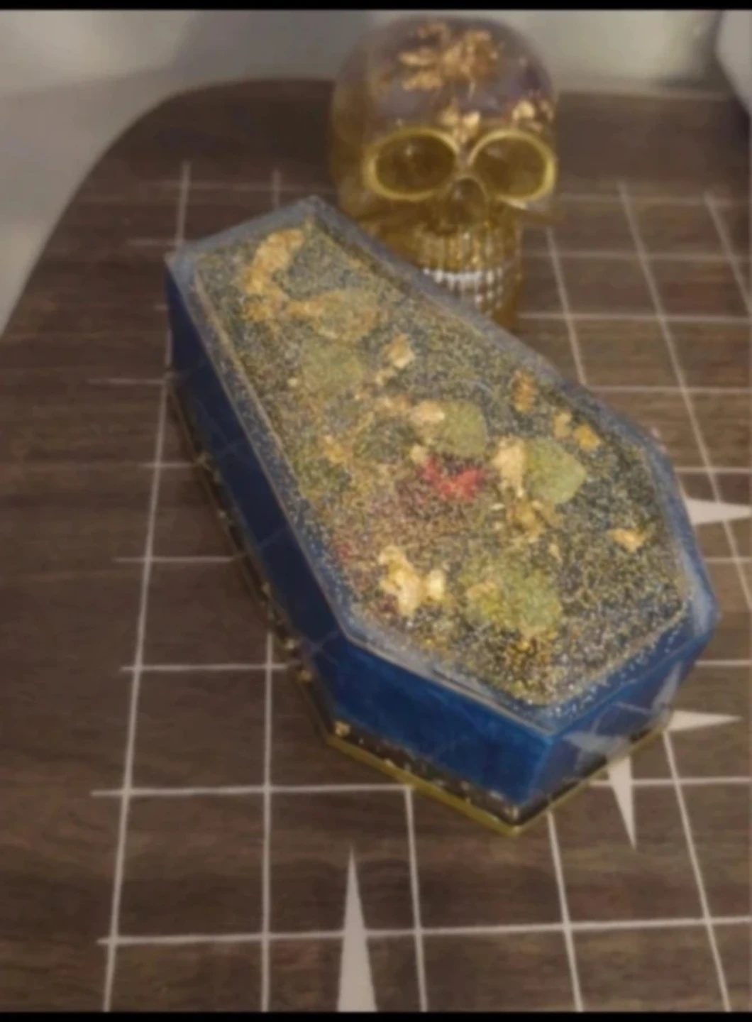 Handmade Resin Coffin Trinket Dish