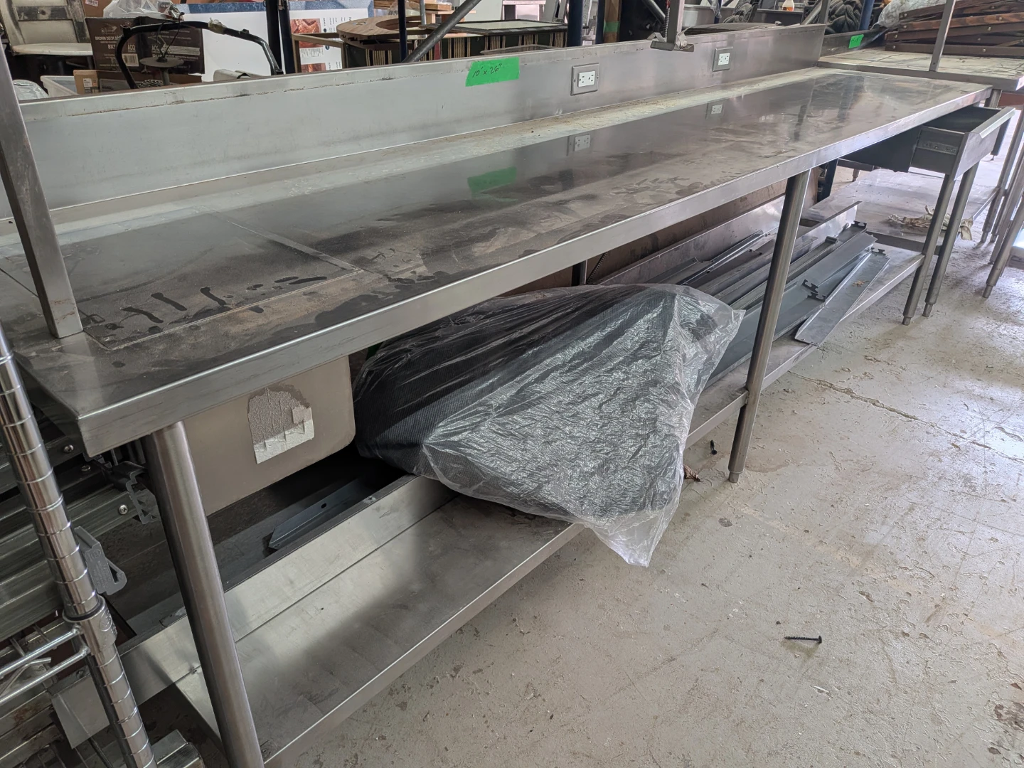 Stainless Steel Commercial Prep Table 10'