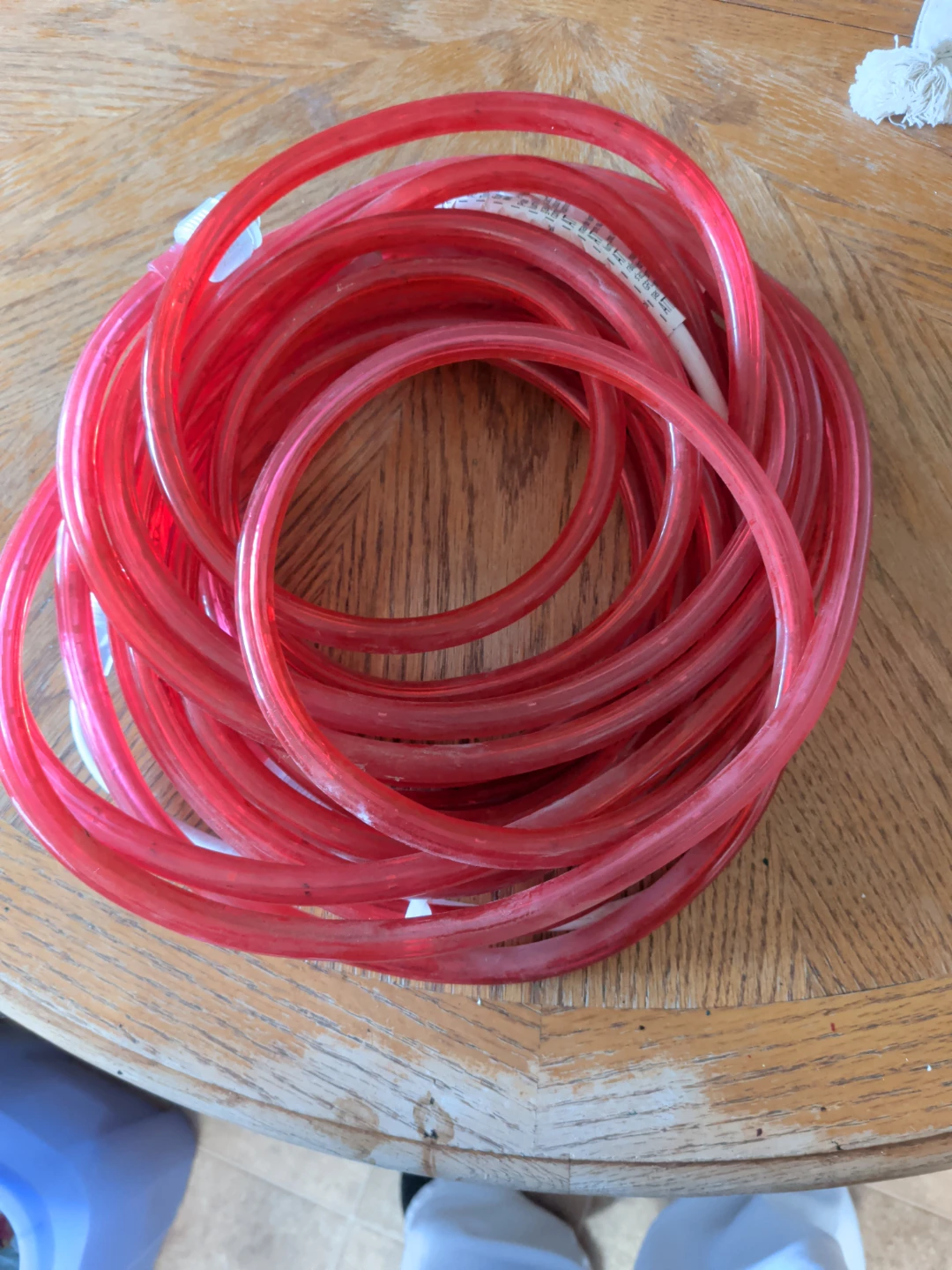 Red Vinyl Tubing Christmas lights 2 lengths