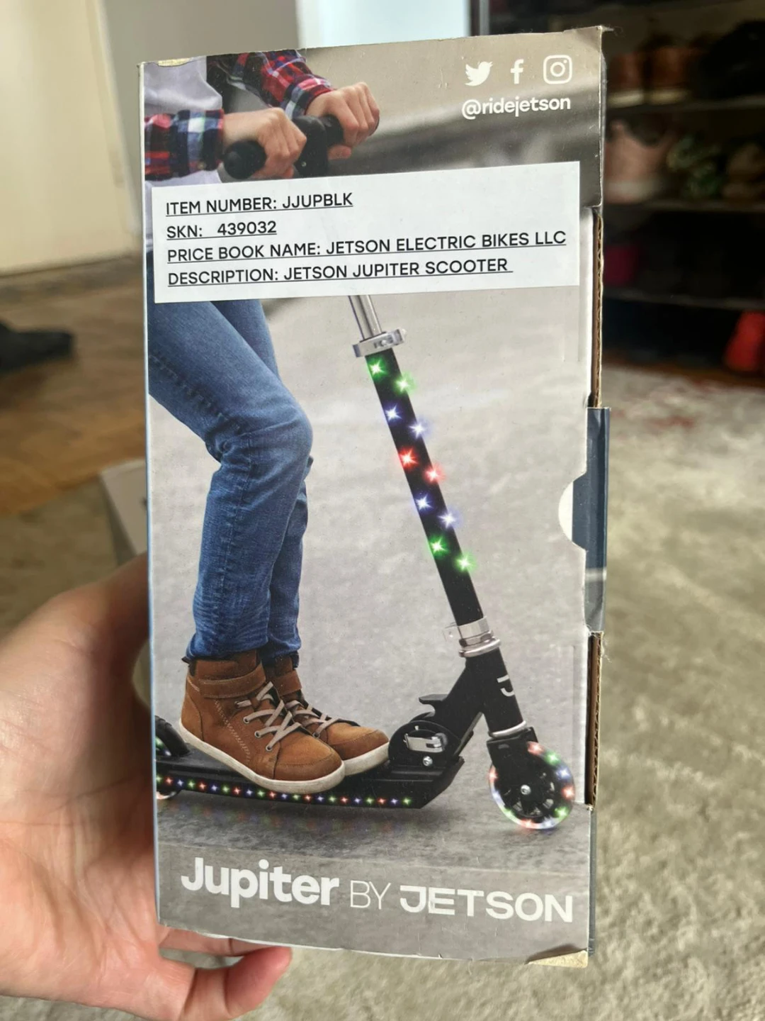 Jetson Jupiter Light-Up Folding Kick Scooter - Black