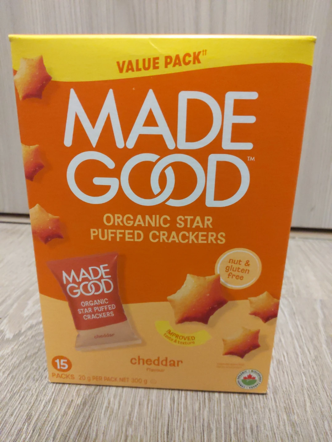NEW Made Good Organic Puffed Crackers 300g 15 Snack Packs